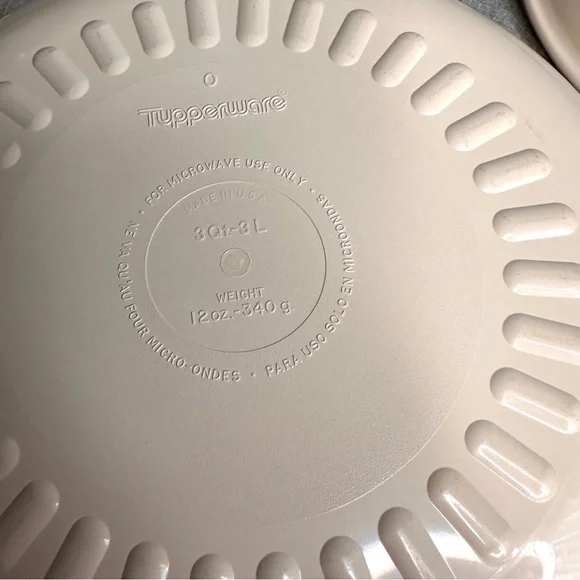 Vintage Tupperware Microwave Cooker Steamer System almond 4 pieces set Lid Cone - Picture 8 of 12